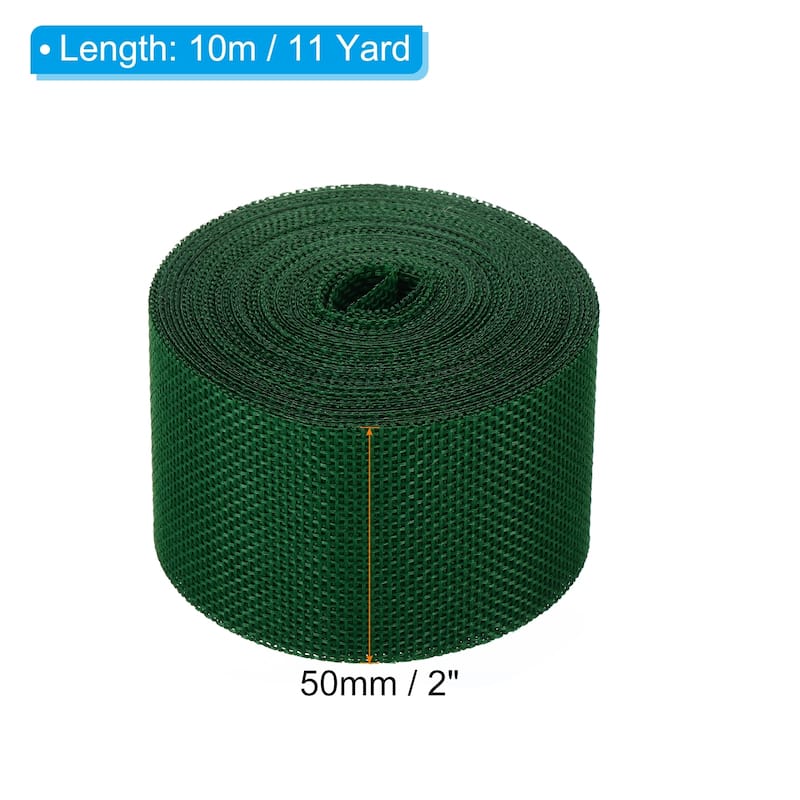 2pcs 2" Wide 11 Yards Burlap Fabric Ribbon Jute Crafts Roll Wrapping - Green