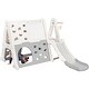 preview thumbnail 8 of 19, Indoor Kids Slide Set With Basketball Hoop Non-slip Heavy Duty Children Playground Activity Center Grey