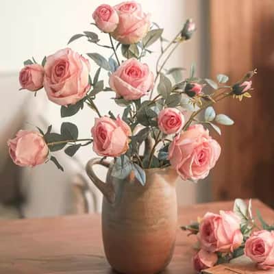 RusticReach Miriya Large Rose Flower Stem 25.2" Tall