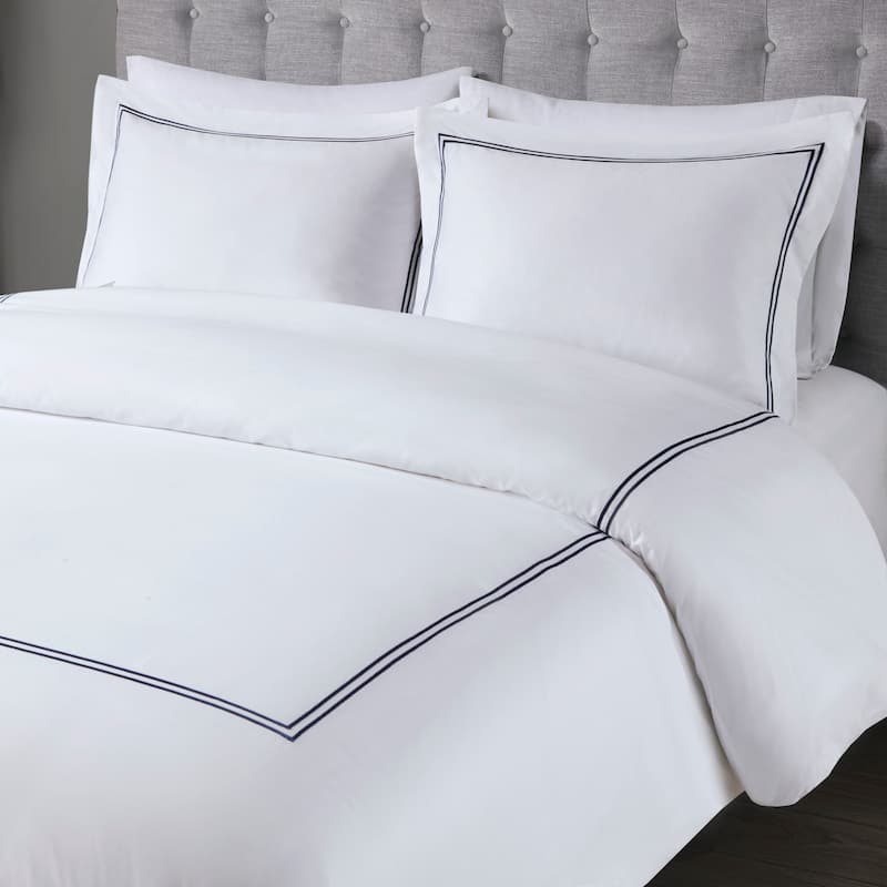 Madison Park Signature 500 Thread Count Luxury Collection 100% Cotton Sateen Embroidered Comforter Set