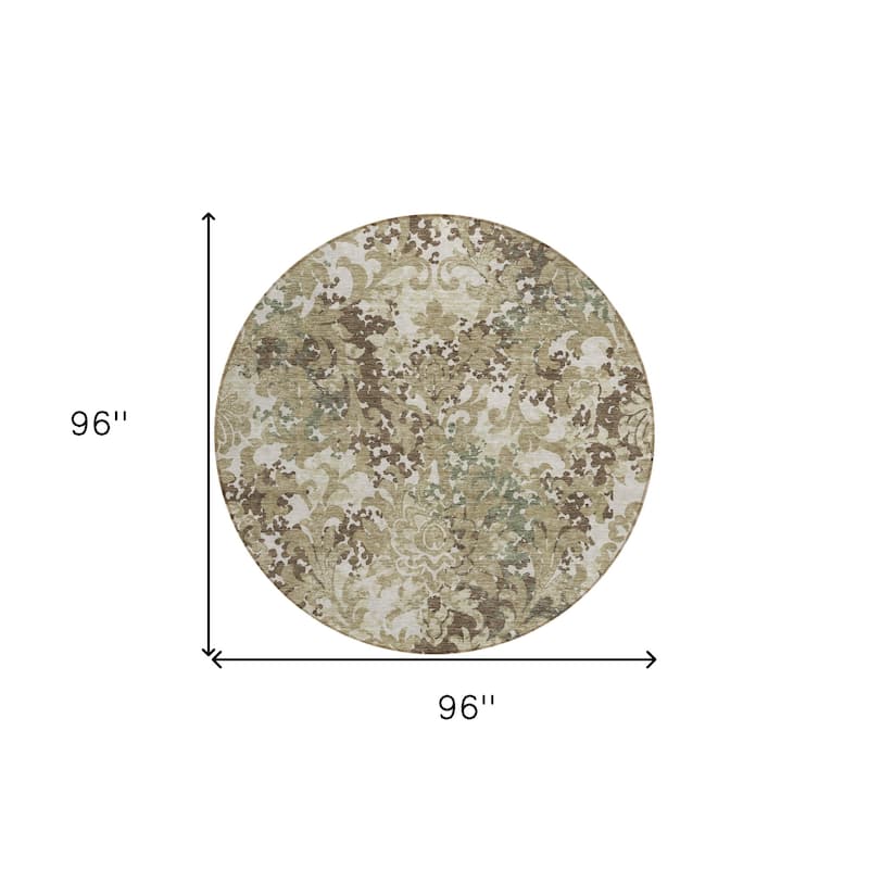 HomeRoots Floral Transitional Rectangle Outdoor Rug