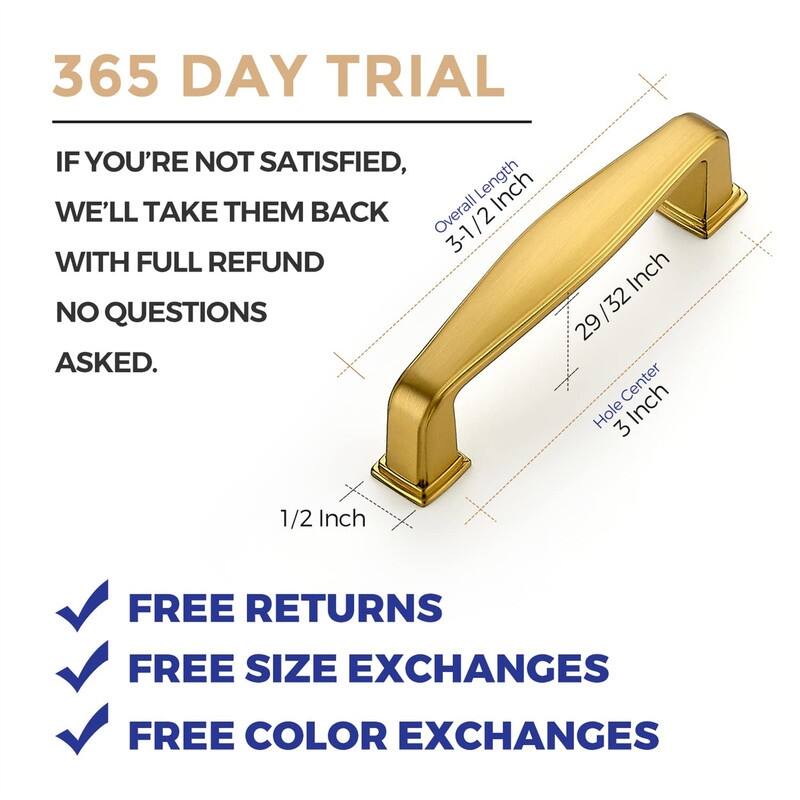 30 Pack Solid 3 Inch Drawer Handles