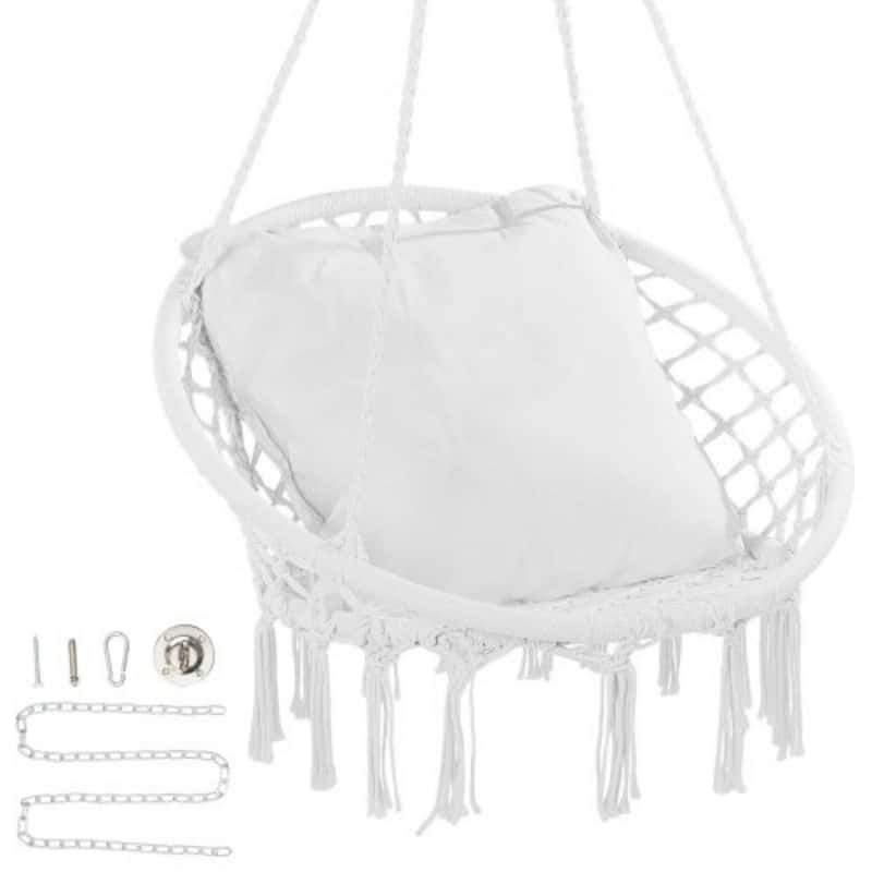 Hammock Chair Hanging Swing for Indoor Outdoor Patio Bedroom Porch