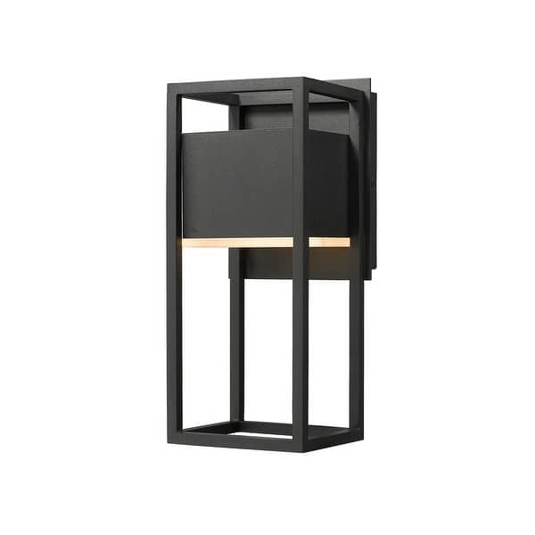 slide 2 of 9, Z-Lite Barwick 13" Tall LED Outdoor Wall Sconce Black