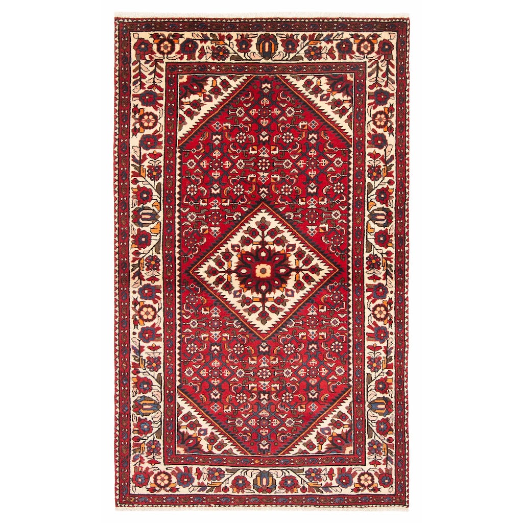 ECARPETGALLERY Hand-knotted Andelz Red Wool Rug - 3'8 x 7'7