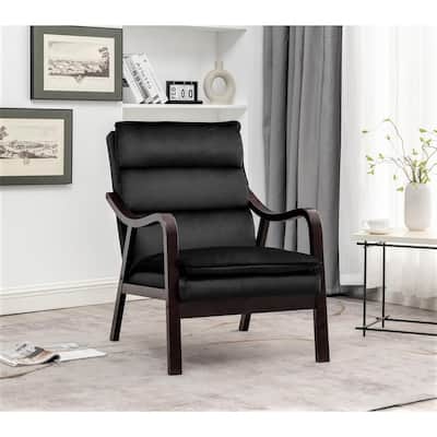 Clovis 24.8" Wide Mid-Century Modern Velvet Armchair