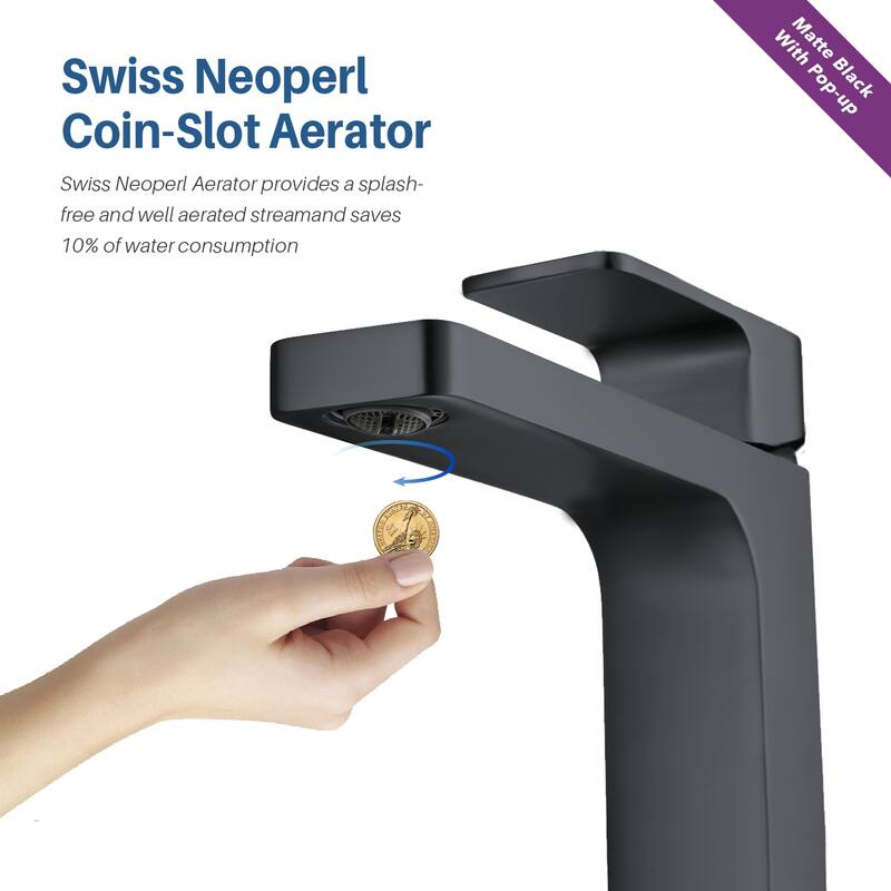 Solid Brass Lead-free Single-handle High Arc Bathroom Faucet