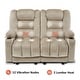 preview thumbnail 17 of 58, MCombo Power Reclining Loveseat Sofa with Heat and Massage, Fabric PR648