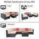 preview thumbnail 3 of 10, Outdoor Furniture 7-Piece Wicker Sofa Set by Havenside Home