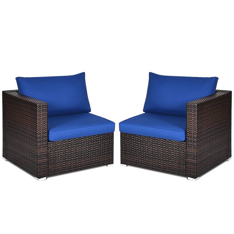 Costway 4PCS Patio Rattan Corner Sofa Sectional Furniture Set - See Details