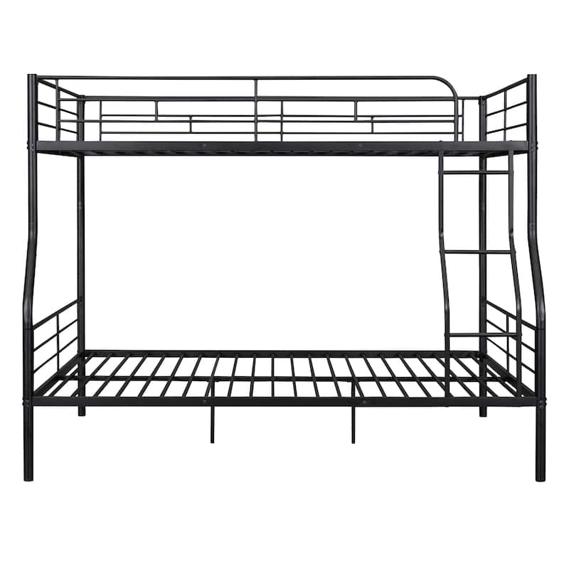 Full Over Queen Bunk Bed with Ladder and Metal Frame