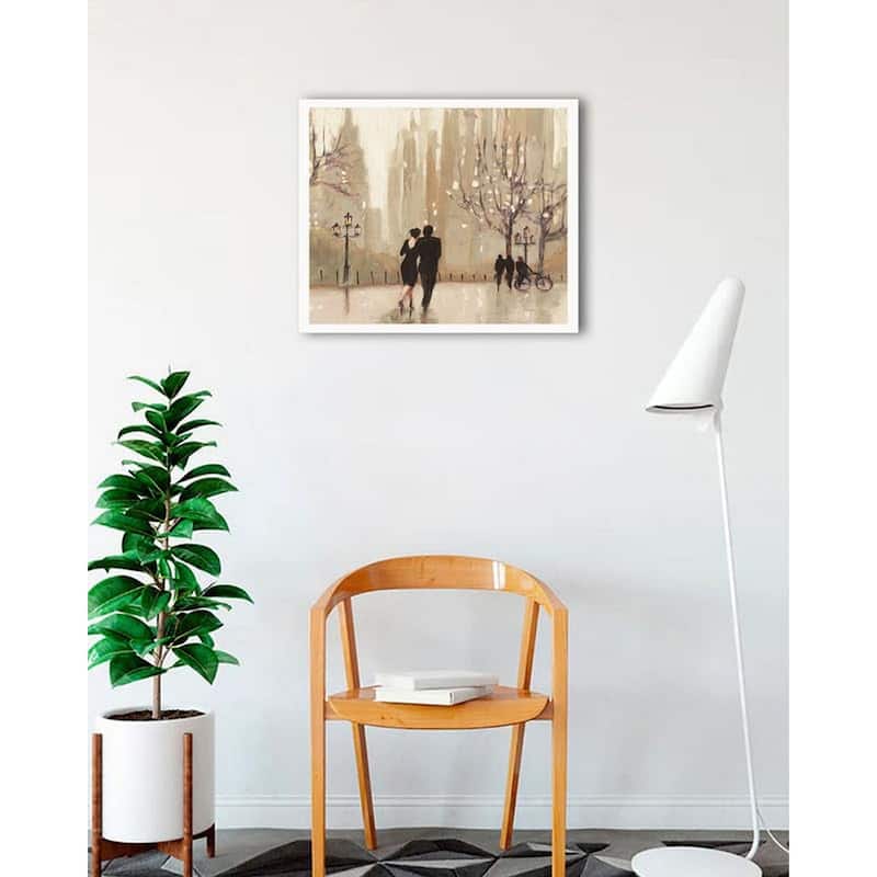 An Evening Out Framed Poster - 24 x 24 Inch - White