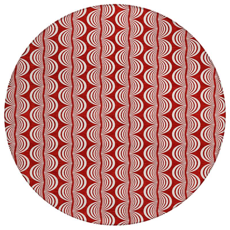 Machine Washable Indoor/ Outdoor Contemporary Chantille Rug