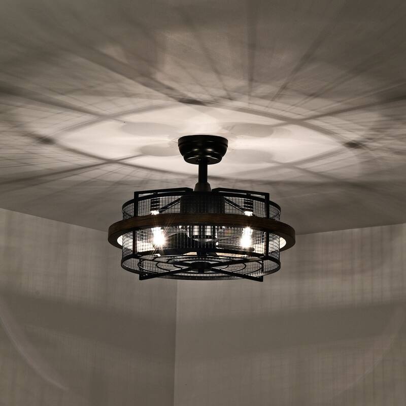 20" 5-Blade 4-Light Fandelier Ceiling Fan with Light