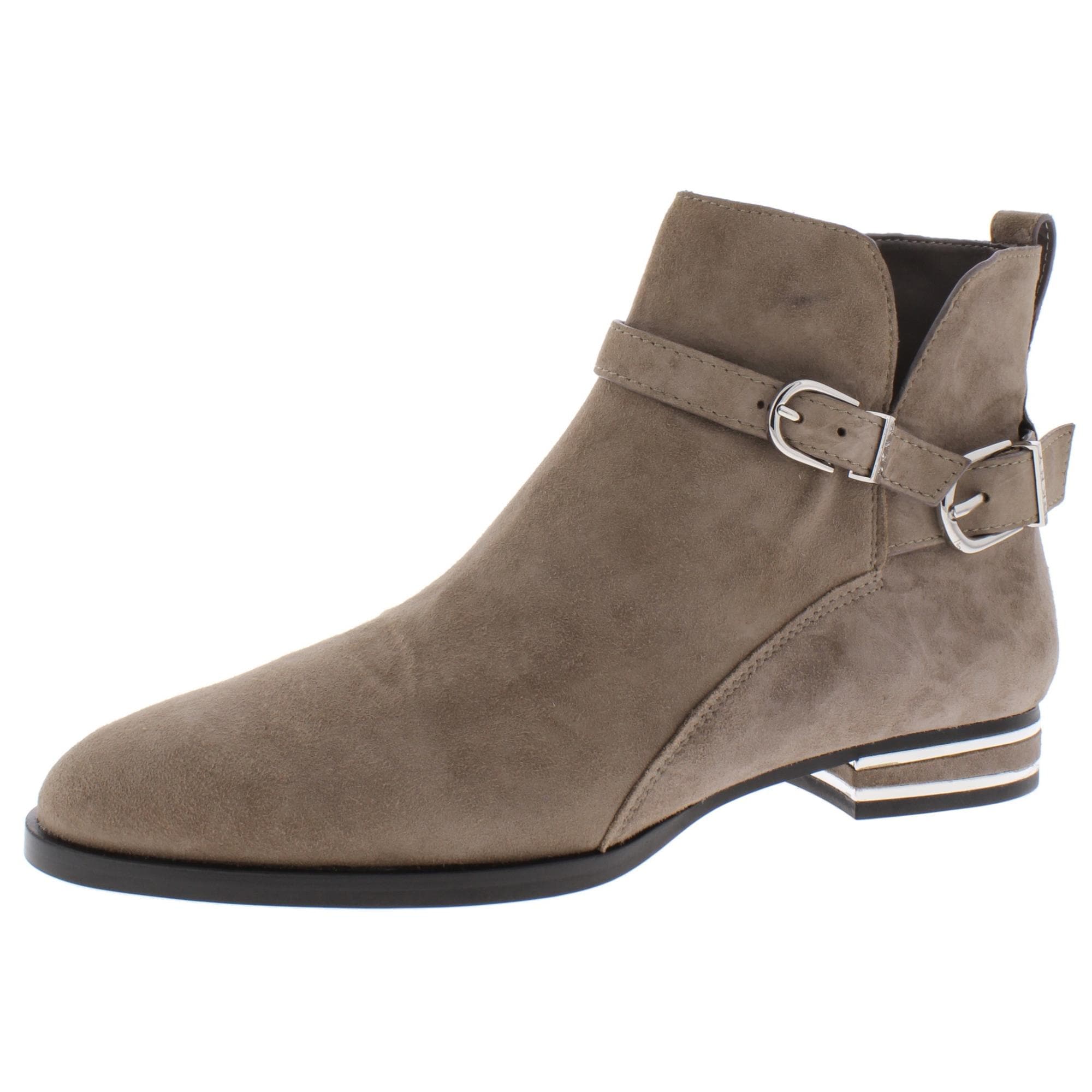 ladies flat suede ankle boots