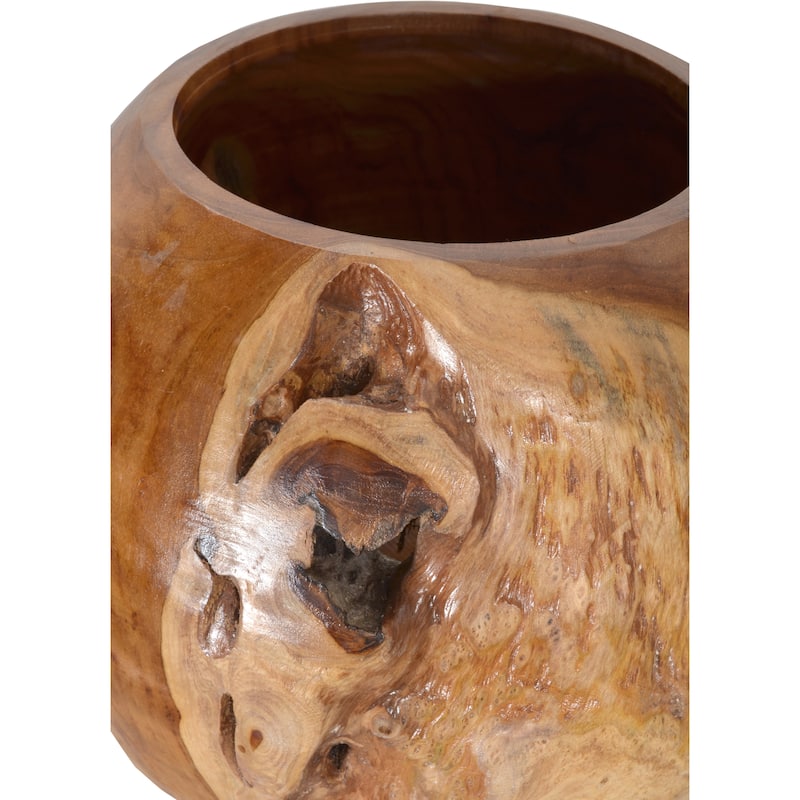Teak Natural Vase Large