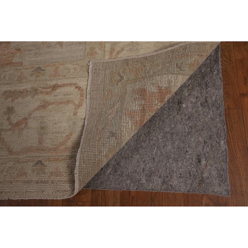 Earth Tone Oushak Vegetable Dye Area Rug Hand-Knotted Wool Carpet - 8'4"x 10'0"