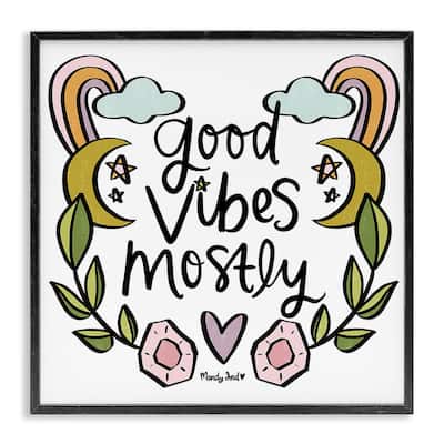 Stupell Good Vibes Mostly Framed Giclee Art Design By Mandy Ford Art + Illustration