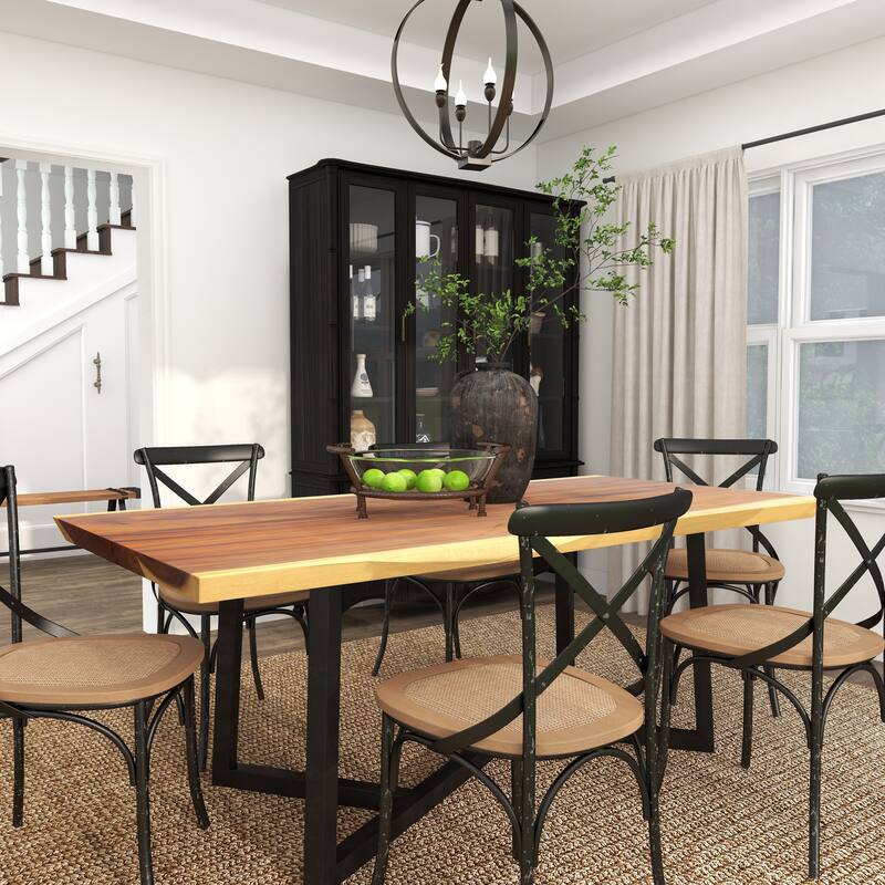 Clear Tempered Glass Kitchen Serving Bowl with Brown Metal Base