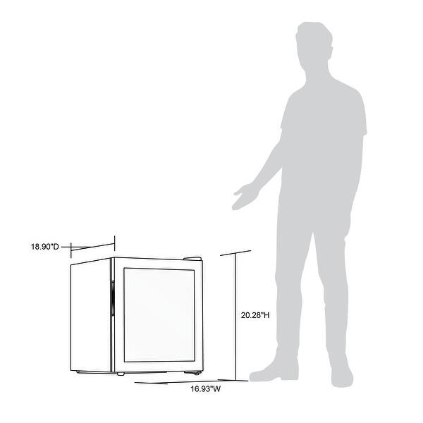 NewAir Freestanding 16 Bottle Compressor Wine Fridge in Stainless Steel