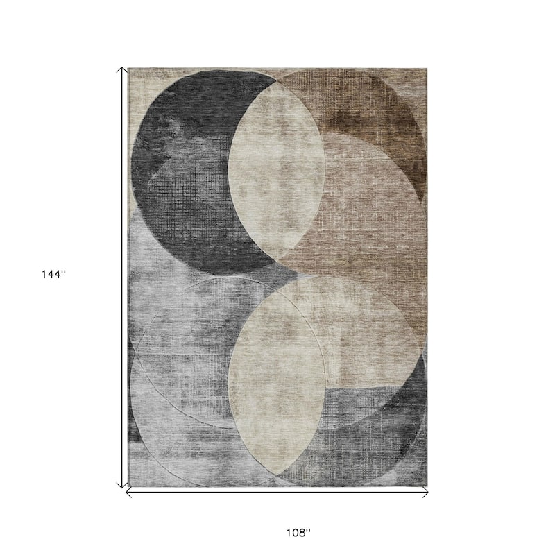 HomeRoots Geometric Transitional Rectangle Outdoor Rug