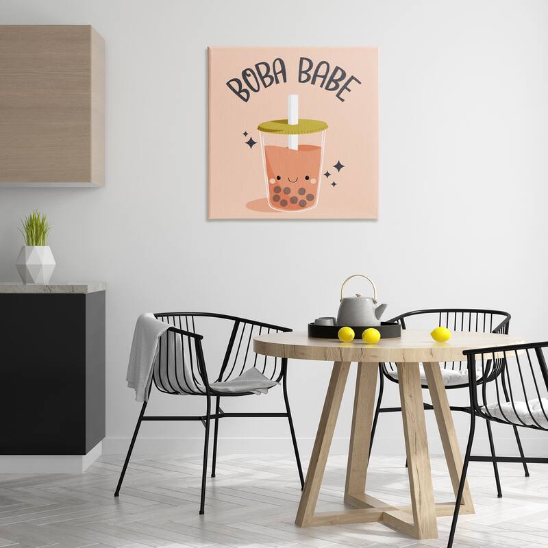 Stupell Boba Babe Bubble Tea Canvas Wall Art Design By Sarah Hickman