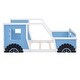 preview thumbnail 9 of 22, Classic Design Twin Size Car-Shaped Platform Bed with Wheels,Sturdy Pine Wood and Safety Guardrail