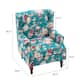 Upholstered Nailhead Trim Armchair Wingback Accent Chairs Set of 2