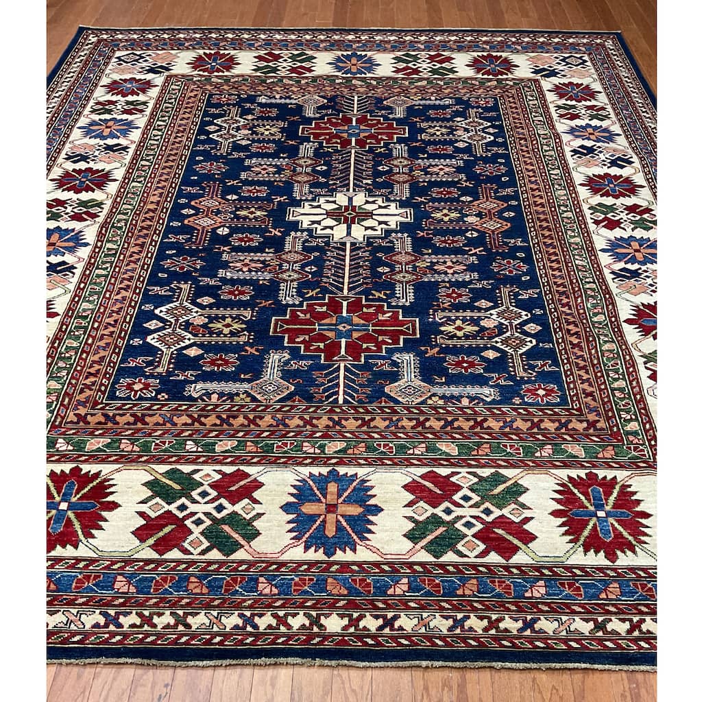 HERAT ORIENTAL Handmade Super Kazak Wool Rug - 8'3" x 9'11"