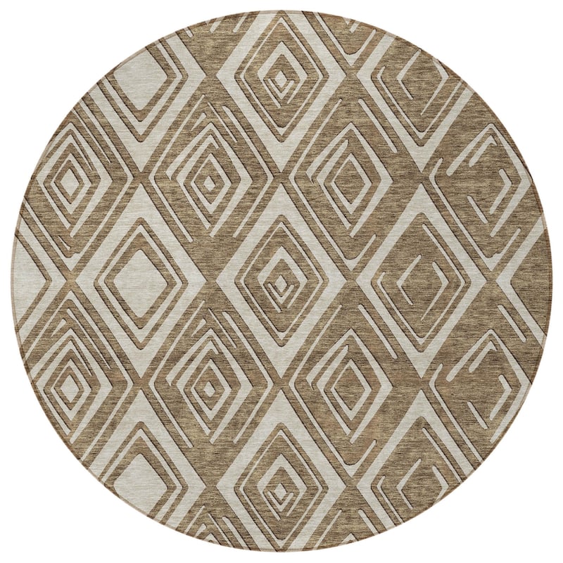 HomeRoots Geometric Transitional Rectangle Outdoor Rug