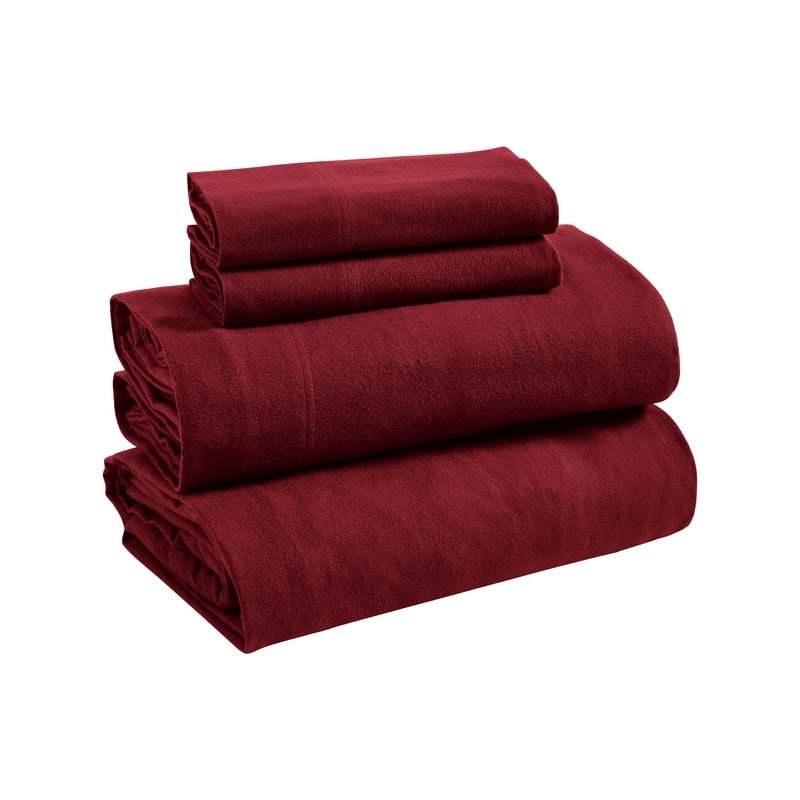 Superior Solid Flannel Cotton Fuzzy Deep Pocket Sheet Set