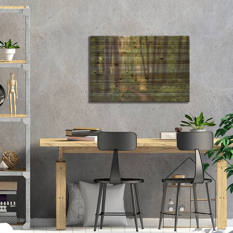 Spring Chaos Print On Wood by Martin Podt - Multi-Color