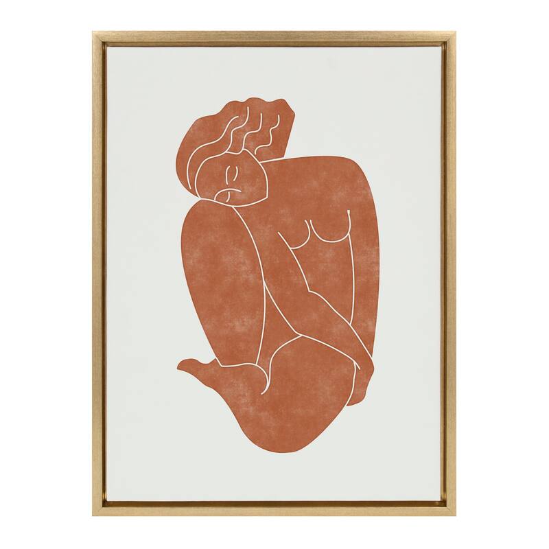 Kate and Laurel Sylvie Figurine Framed Canvas by Alexander Ginzburg