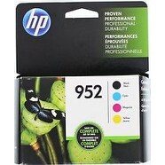 HP 952 Ink Cartridge Combo Pack - B/C/M/Y # X4E07AN HP 952 Black, Cyan, Magenta & Yellow ink cartridges, 4-Pack - Multi