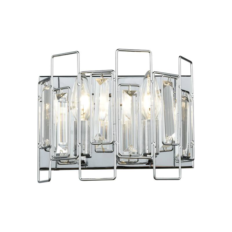 Elk Home Crosby Polished Chrome Crystal 2 Light Vanity Light