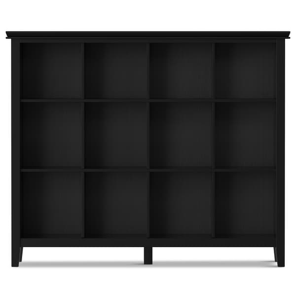 WYNDENHALL Stratford SOLID WOOD 48x57 inch Transitional 12 Cube Storage 57 w x 15.75 d x 48 h