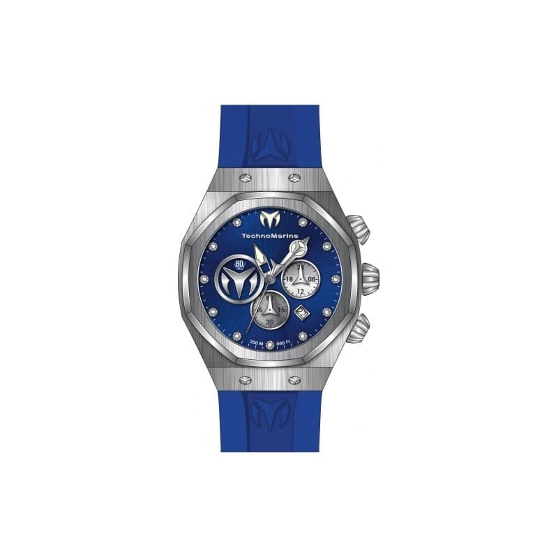 Technomarine Men's TM-520001 Reef Quartz Chronograph Blue, Silver Dial Watch - Gold