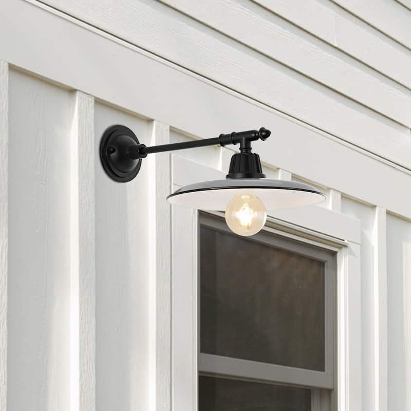 Jasper 12" Farmhouse Indoor/Outdoor LED Victorian Arm Sconce