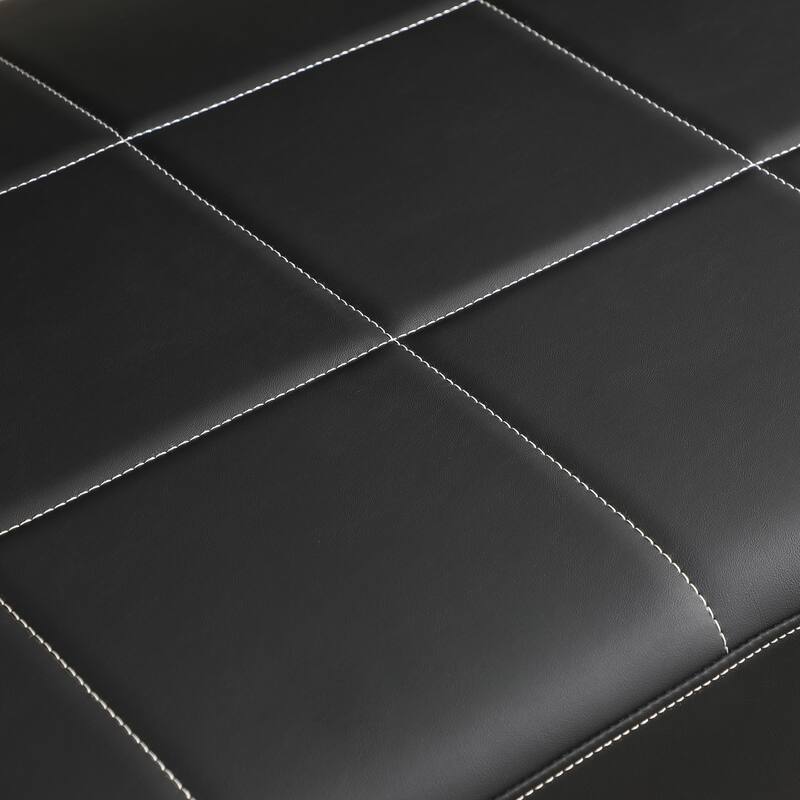 Bonded Leather Loveseat Sofa for Living Room, Accent Love Seats for Small Spaces, 2 Seater Couch Sofa with Metal Arms