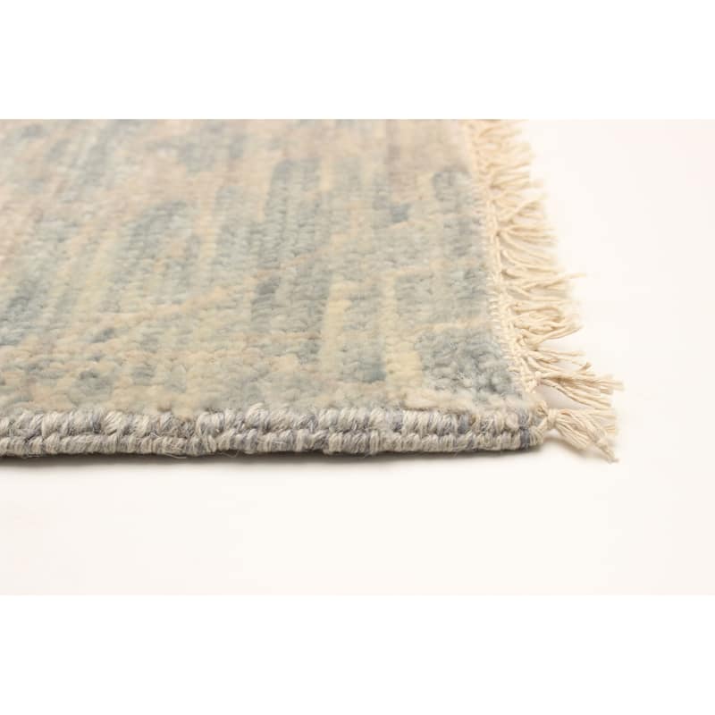 ECARPETGALLERY Hand-knotted Mystique Light Grey Wool Rug - 5' x 5' 1"