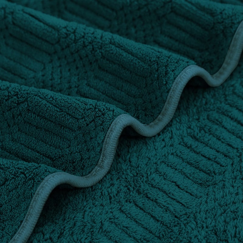 2 Pack Premium Jacquard Fleece Bath Towel, Velvet Highly Absorbent Towels 30"x60"