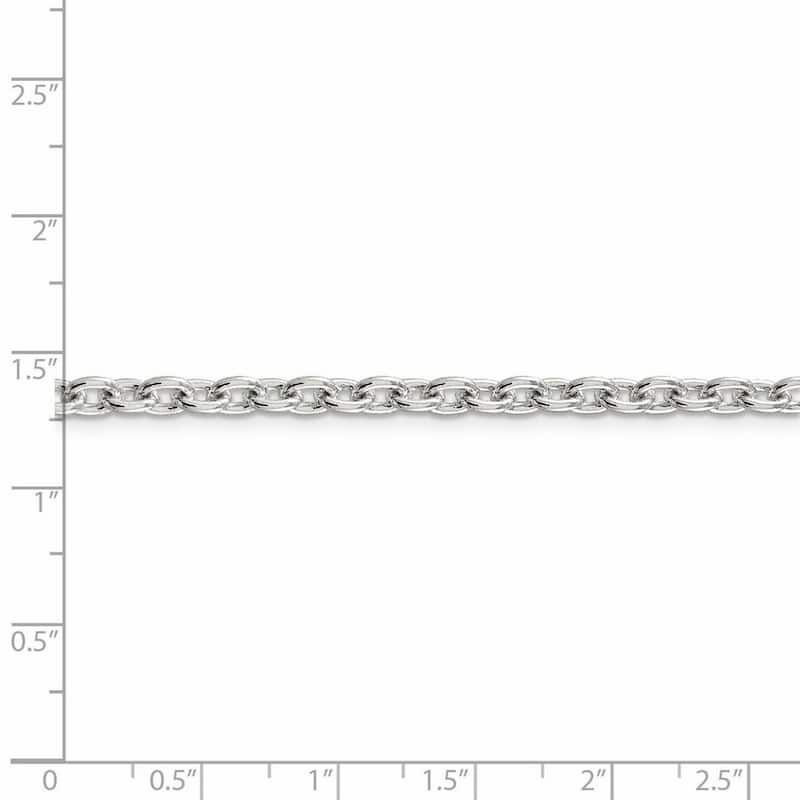 Curata 925 Sterling Silver 4.5mm Cable Chain Necklace Options: 16 18 20 24 30