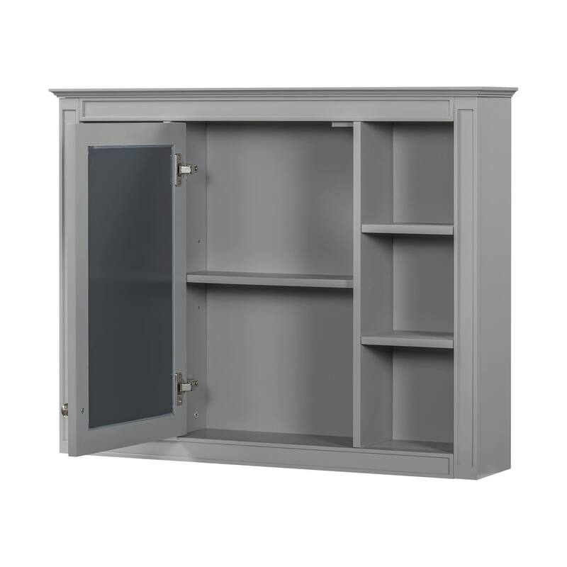 36'' Bathroom Vanity with Top Sink - Modern Storage Cabinet with Mirror
