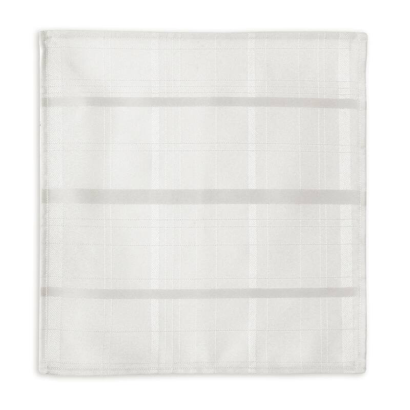 Elrene Elegance Plaid Damask Fabric Set of 4 Napkins - 17" w x 17" l