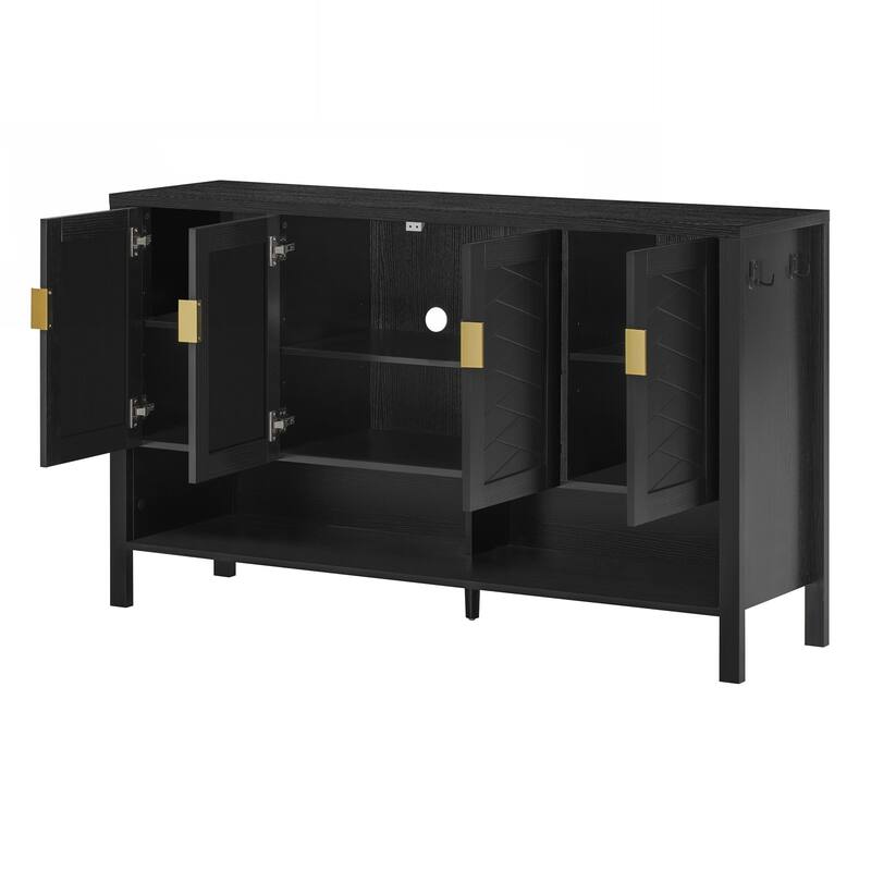 Modern Cabinet with Double Hooks,Suitable for Living Room, Hallway, Dining,Office