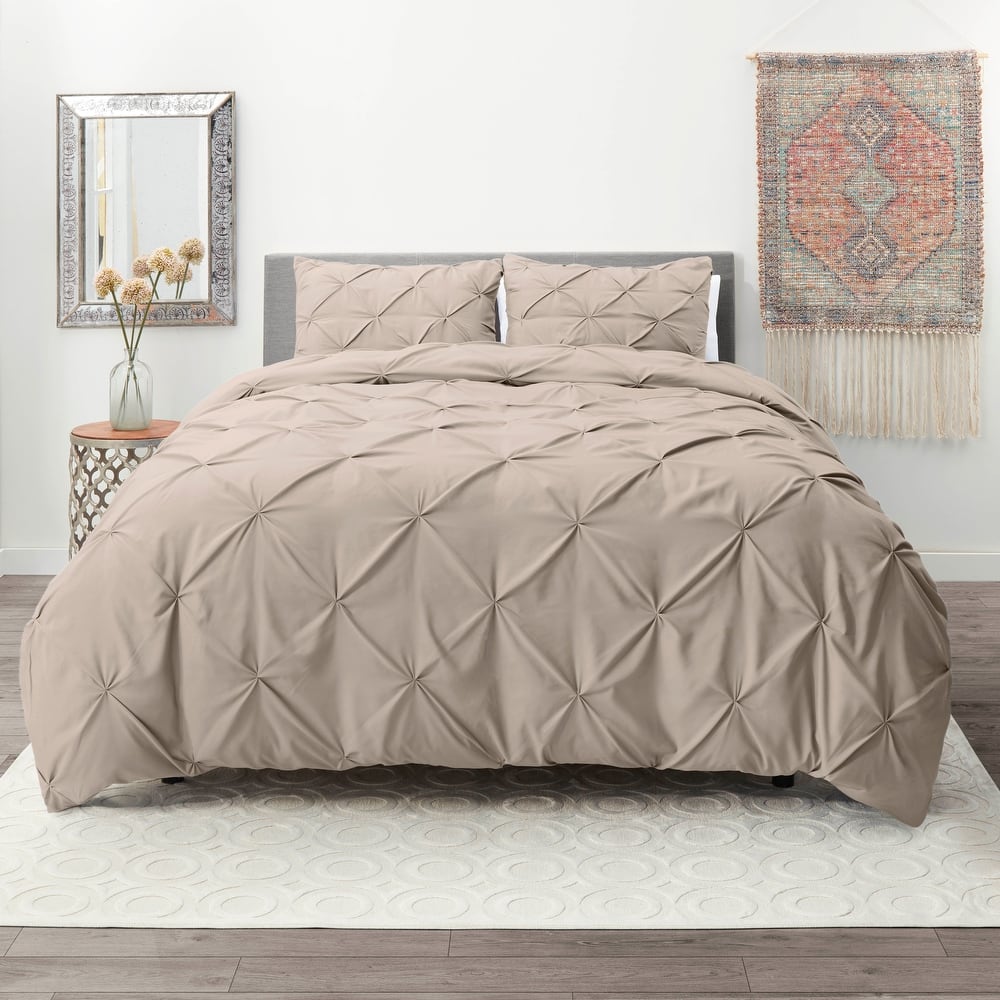 Nestl Pinch Pleat 3-piece Duvet Cover Set