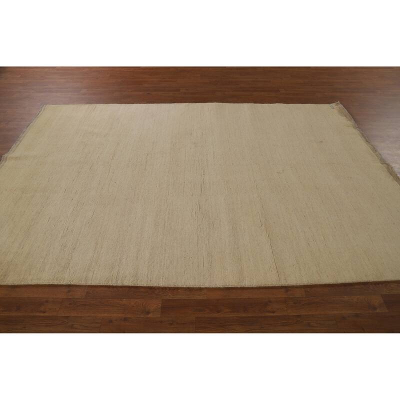 Contemporary Gabbeh Oriental Area Rug Hand-Knotted Wool Carpet - 6'0" x 8'10"