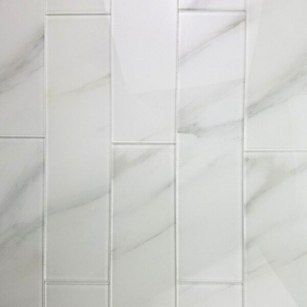Miseno MT-WHSWTJ0416-CA Nature - 4" x 16" Rectangle Wall Tile - Semi-Gloss Visual - White