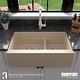 preview thumbnail 20 of 52, Karran Farmhouse/Apron-Front Quartz Double Bowl Kitchen Sink