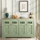 preview thumbnail 5 of 22, 57.4" Farmhouse Storage Sideboard Buffet Cabinet with 4 Glass Doors and Adjustable Shelves